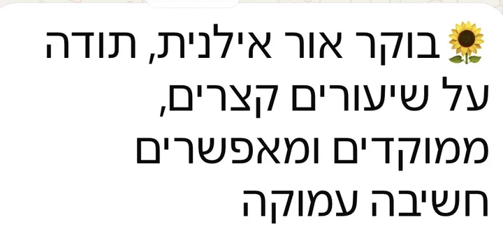 שיעורים קצרים, ממוקדים ומאפשרים חשיבה עמוקה